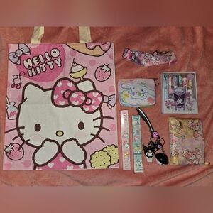 Hello Kitty Pink Tote Bag and Accessories Set